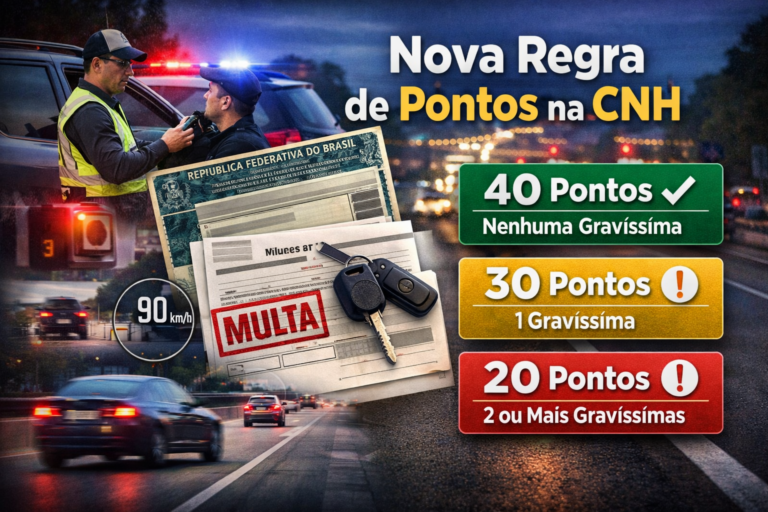 Nova regra de pontos na CNH: o que muda no limite e quando há suspensão