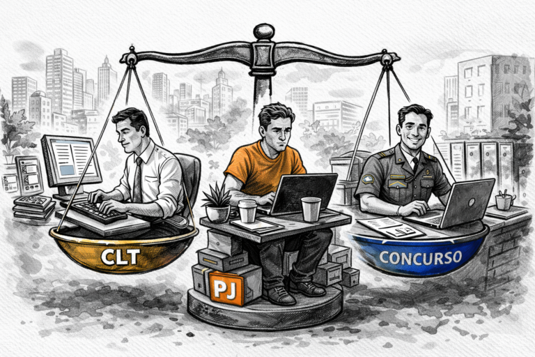 PJ, CLT ou concurso público: qual é melhor para trabalhar no Brasil hoje?