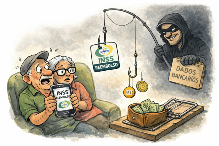 INSS Reembolso: golpe usa aplicativo falso para invadir celular e roubar dados bancários
