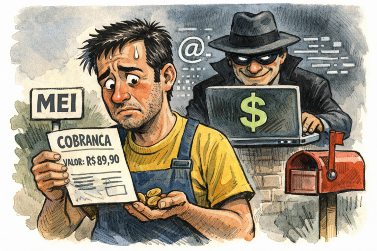 Golpe do MEI cobra taxa falsa por e-mail logo após abertura do CNPJ
